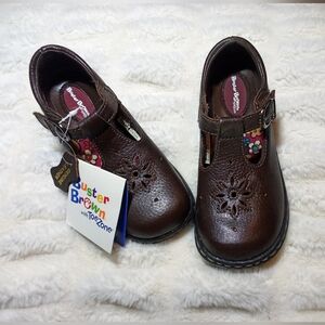 Buster Brown Girls Brown Leather Shoe